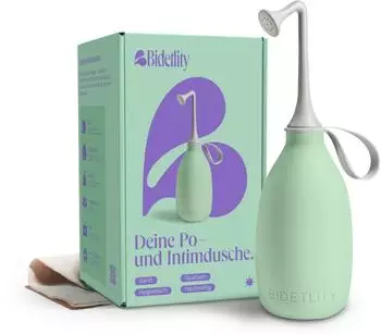 Bidetlity Po-Dusche Intimdusche Minty Mint / Verpackt Wochenbett & Reise-Bidet