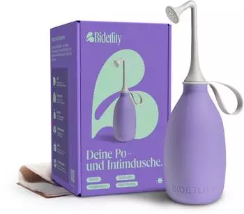 Bidetlity Po-Dusche Intimdusche Proud Purple / Verpackt Wochenbett & Reise-Bidet