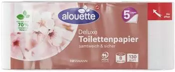 Alouette Toilettenpapier Deluxe 5-lagig 8 Rollen 1 Pack = 8 Rollen