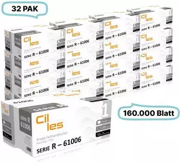 Blanc Hygienic Falthandtücher 25x23cm 2-lg 32Pak 160.000Blatt gesamt 5.000Blatt/Pak Recycling-PLUS Krepp V-Falz CIL-les Tissue Series R