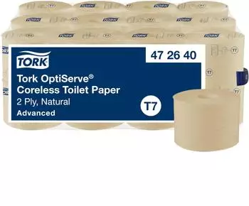 Tork OptiServe Toilettenpapier T7 kompatibel 2-lagig natur 472640 1 Paket = 24 Rollen à 820 Blatt