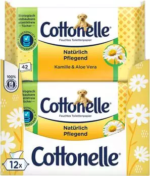 Hakle Feuchtes Toilettenpapier Kamille & Aloe Vera Vorteilspack 12x42 St