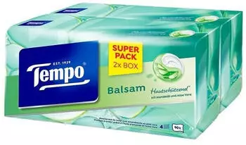 Tempo Taschentücherbox Balsam 4-lagig weiß 180 Tücher 1 Pack = 180 Tücher