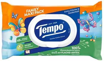Tempo Feuchte Toilettentücher Maxi Pack 836338 1 Packung = 84 Tücher