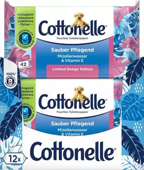 Hakle Feuchtes Toilettenpapier Sauber Pflegend Vorteilspack 12x42 St Tücher