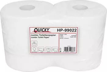 Quicky Midi-Jumbo-Toilettenpapier 2-lagig hochweiß 1000 Blatt 1 Karton = 6 Rollen