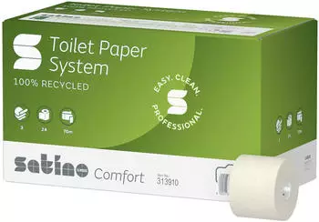 Satino Toilettenpapier Comfort 313910 JT3 System 3-lagig Recyclingpapier 507 Blatt 24 Rollen