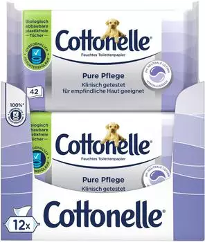 Hakle Feuchtes Toilettenpapier Pure Pflege ultra-sensitive T&uuml;cher 504 St