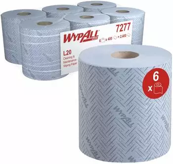 Kimberly-Clark Wischtücher Zentralentnahme Blau 2-lagig 0.6 m 7277 6 Rollen à 400 Blatt