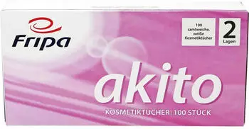 Fripa Akito Kosmetikt&uuml;cher 2-lagig wei&szlig; (100 Stk.)