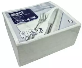 Tork 477577 Advanced Soft Dinnerserviette 1/4-Falz 19,8 x 19,5 cm 3-lg wei&szlig; 1 Karton = 1200 T&uuml;cher