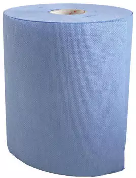 Mensch 6 Rollen Papierhandtuch 1-lagig "Recycling" Blau Ø 19 cm Breite 20 cm Papierhandtücher Handtücher Einweghandtuch Einmalhandtuch Einweghandtücher 30416