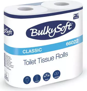 All Care BulkySoft Toilettenpapier Zellstoff 2-lagig 40 Rollen a 400 Blatt weiß Papier 66026