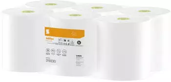 Satino HiCycle Toilettenpapier Mini Jumbo hochweiß JT1 2-lagig 180 Meter 1 Pack = 12 Rollen