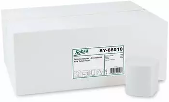 Plock Sobsy Toilettenpapier Einzelblatt 2-lagig 10 x 21 cm weiß 9000 Blatt weiß Papier SY-66010