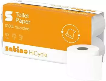 Satino Toilettenpapier HiCycle 2-lagig Recyclingpapier 64 Rollen 1 Pack = 64 Rollen