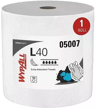 Kimberly-Clark L40 Wischtuch wei&szlig; 1-lagig 315x310mm 750 T&uuml;./Rolle (7452)