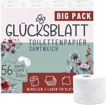 Fripa Gl&uuml;cksblatt Toilettenpapier mit Vanilleduft 56 St