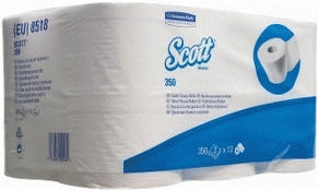 Scott 350 Toilettenpapier 3-lagig 12 Rollen weiß