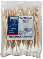 Wattest&auml;bchen Holz 15 cm gro&szlig;er Kopf 50 St