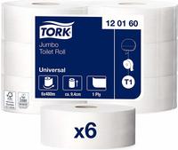 Tork 120160, Tork 120160 Universal Midi Jumbo Toilettenpapier T1 natur 1-lagig, 480