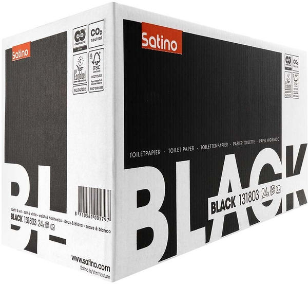 Satino Black Toilettenpapier 2-lagig (24 Kompaktrollen)