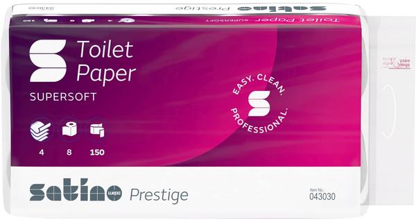 Satino prestige Supersoft Toilettenpapier 4-lagig (8 Rollen)