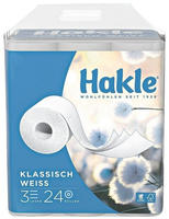 Hakle Toilettenpapier Klassich 3-lagig, 24 Rollen wei&szlig;