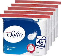 Hakle 422709, Hakle Toilettenpapier "Softis super-soft" 4-lagig - 45 Rollen wei&szlig;