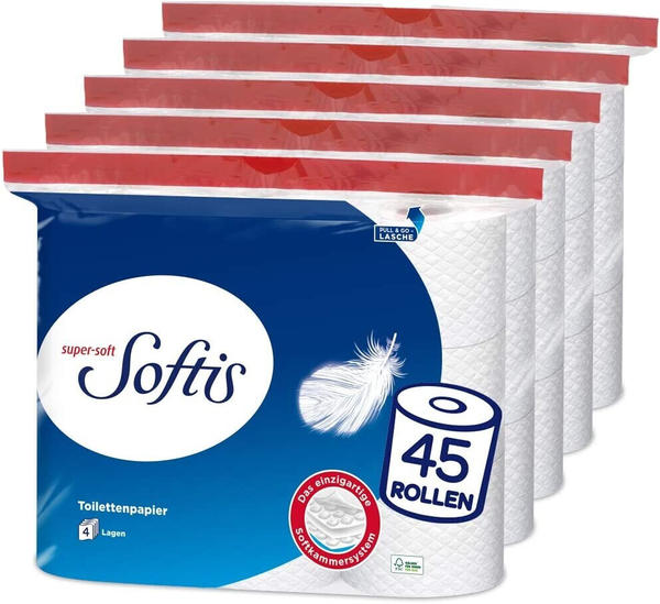 Regina Softis super soft Toilettenpapier 4-lagig (5 x 9 Rollen)