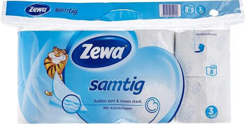 Zewa samtig Toilettenpapier 3-lagig (8 Rollen)