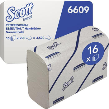 Kimberly-Clark Scott Essentia Papierhandtücher 2-lagig weiß 18,6 x 21,2 cm (16 x 220 Stk.)