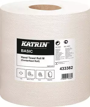 Katrin 433382 Basic M300 Handtuchrollen 1-lagig naturweiß (6 Stk.)