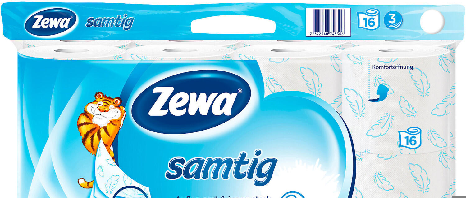 Zewa Samtig Toilettenpapier 3-lagige (16 Stk.) Test TOP Angebote ab 11,15 €  (Juni 2023)