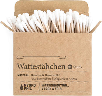 Hydrophil Bambus Wattestäbchen (100 Stk.)