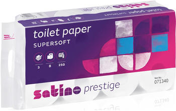 Satino Prestige Toilettenpapier 3-lagig hochweiß (8 Rollen)