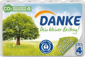 Danke Recycling Küchenrolle 3-lagig (4 x 45 Blatt)