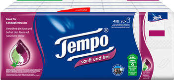 Tempo Taschent&uuml;cher sanft & frei (20 x 9 Stk.)