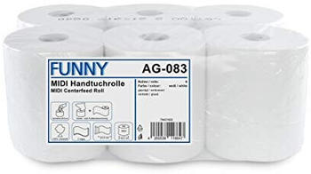 Funny AG-083 Handtuchrollen 2-lagig (6 Rollen)