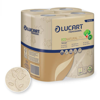 Lucart EcoNatural 250 Toilettenpapier 2-lagig (64 Rollen)