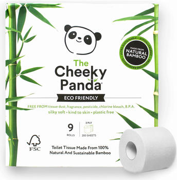 The Cheeky Panda Bambus Toilettenpapier (9 Rollen)