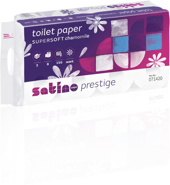Satino by Wepa Prestige Kamille Toilettenpapier 3-lagig (8 Rollen)