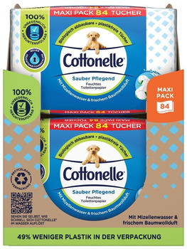 Hakle Cottonelle Feuchtes Toilettenpapier Sauber Pflegend (6 x 84 Stk.)