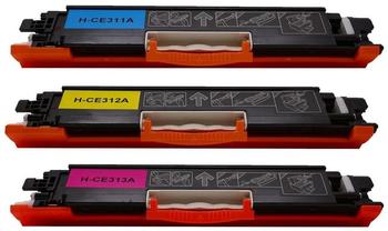 Inbusco CYAN / MAGENTA / GELB Toner Cartridge Ersatz fur HP CE312A Y Farbe Laserjet Pro M275NW, 200 (Mehrfarbig) 4260702643509