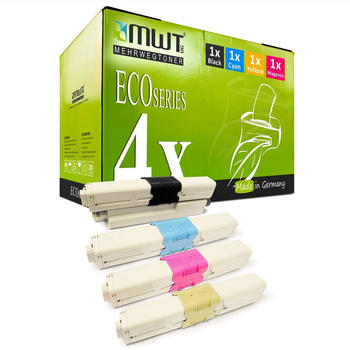 MWT Mehrwegtoner ersetzt OKI 44973510 44973511 44973509 44973512 Mehrfarbig