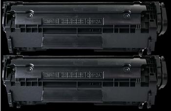 Inbusco 2x Toner Kompatibel für Canon I-Sensys MF4150 MF4270 MF4320D MF4330D Q2612A 12A 100% (Schwarz) 4260617522173
