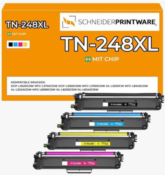 Schneider Printware ersetzt Brother TN-248XL 4er Pack