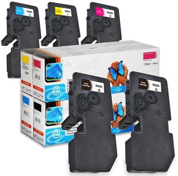 D&C Toner-Set TK-5230 f&uuml;r Kyocera ECOSYS M5521cdw (2x Schwarz, je 1x C/M/Y) (DC-TK5230-5SET-M5521)