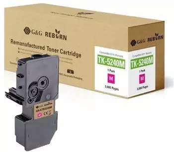 G&G Toner ersetzt Kyocera TK-5240M Kompatibel Magenta 3000 Seiten Reborn remanufactured 21306