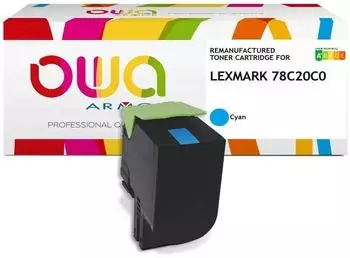 Armor Tonerpatrone kompatibel zu LEXMARK 78C20C0, cyan, 1400 Seiten (K18535OW)